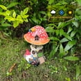 thumbnail image 4 of Solar Powered Garden Gnome Statue Whimsical Fairy House Big Mushroom Light for Yard Outside Santa Decor New Year Gifts for Mom, 4 of 8