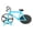 Blue, variant on SPRING PARK Stainless Steel Bicycle Pizza Cutter Bike Dual Slicer Chopper Home Kitchen