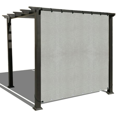 Patio Blinds Menards Alion Home Smoke Grey Sun Shade Privacy Panel with Grommets on 2 Sides for Patio, Awning, Window, Pergola or Gazebo 6' x 6' ()