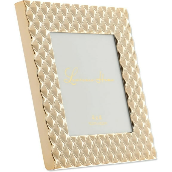 DIAMOND PATTERN polished goldplate 4x4 frame - 4x4