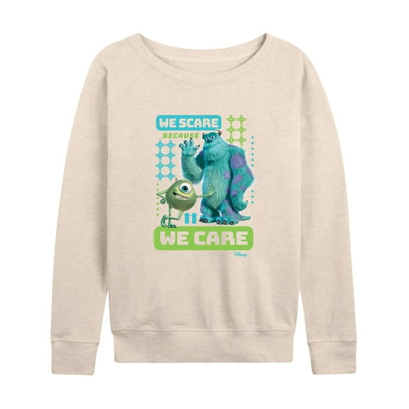 Monsters Inc. - We Scare Because We Care   - Women's Lightweight French Terry Long Sleeve Shirt