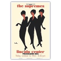 The Supremes - 1965 Lincoln Center Philharmonic Hall Concert - Vintage Music Poster by Joe Eula c.1965 - Master Art Print (Unframed) 13in x 19in