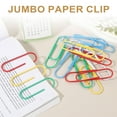 thumbnail image 3 of 4 Inch Large Paper Clip, 30PCS Big Paper Clip Extra Large Huge Metal Giant Clips Rust-proof Strong Durable Bulk Cute for Home Office Accessories Bookmark, Green, 3 of 6