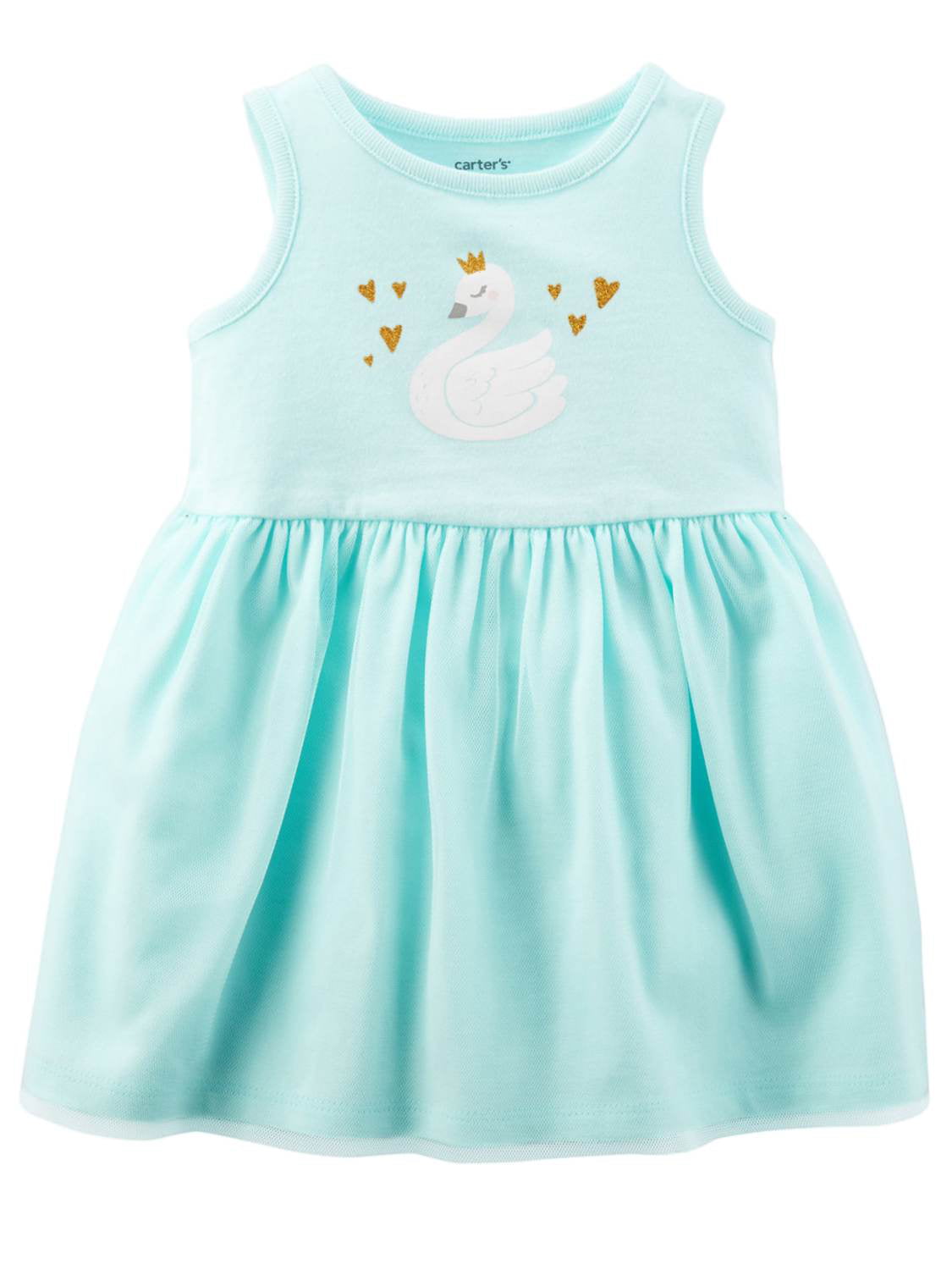WOCACHI Toddler Baby Girl Dresses 3PCS Toddler Baby Girls Cartoon Swan Princess Dress+Headbands+Shoes Set Outfit 
