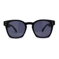 thumbnail image 1 of Retro Classy Keyhole Thick Horn Rim Hipster Sunglasses Matte Black, 1 of 4