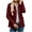 Wine, variant on Kaemgyyd Women Casual Coat Lightweight Button down Long Sleeve Shacket Jacket Fall Solid Color Outwear with Pockets