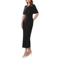 thumbnail image 4 of INSPIRE CHIC Women's Formal Sheath Dress Sets Elegant Cocktail Wedding Guest 2pc Dresses with Cape 2XL Black, 4 of 5