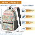 thumbnail image 3 of Pioneer Flower Floral Print Pattern 17" School Backpacks for Teens,Waterproof Oxford Fabric,S-Shape Padded Straps for School,Travel,Hiking,Camping, 3 of 5