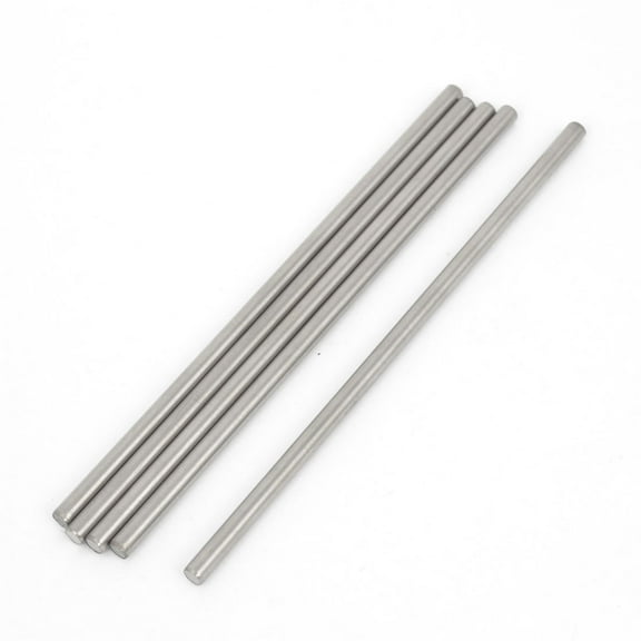 Unique Bargains 5 Pcs RC Airplane Model Part Stainless Steel Round Rods Axles Bars 3mm x 90mm