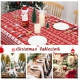 thumbnail image 5 of FairOnly Square Boho Christmas Tablecloth Waterproof Holiday Decorative Table Cover for Outdoor Indoor Party Kitchen Dining Room, 52"x52", Red, 5 of 8