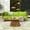 Light Teak+Green, variant on GDF Studio Boho Outdoor Patio Chat Set, 3 Seater Lounge Chair with Round Coffee Table, Solid Wood Frame, Light Teak+Dark Teal