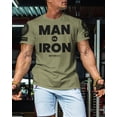 thumbnail image 3 of GYMISH Man Vs. Iron Workout T-Shirt for Men, Funny Gym Shirt, Lifting Tee, Deadlift T-Shirt, Men's Gym Shirts, Workout Tops, Powerlifting & Bodybuilding Tee, 3 of 5