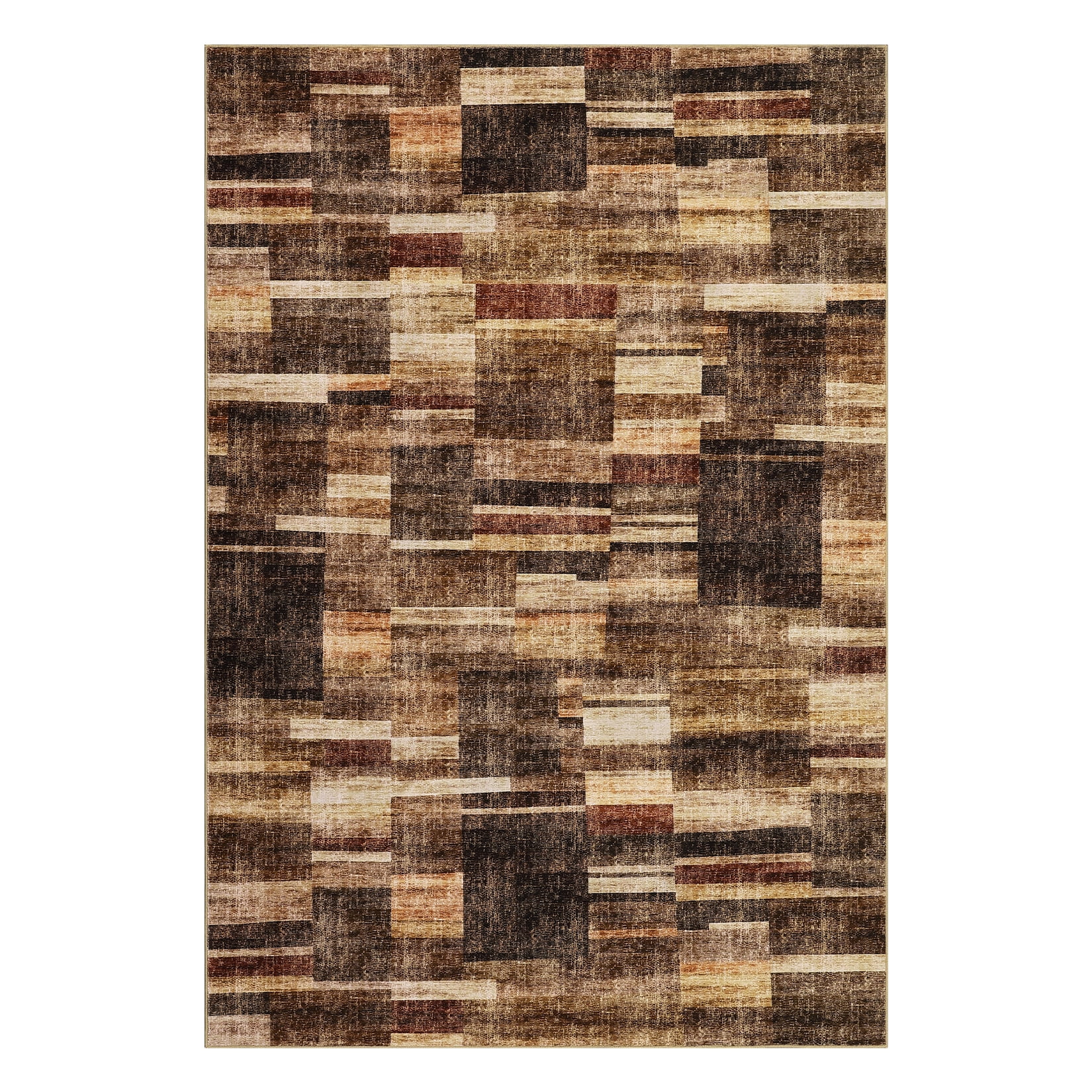Amkui Washable Rug 9x12 Area Rugs for Living Room Modern Geometric Bedroom Rug Soft Non-Skid Indoor Large Throw Rugs Stain Resistant Carpet for Dining Room