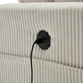 thumbnail image 6 of Sleeper Sofa Couch Bed with Charging Port, Oversized Corduroy Daybed Recliner Chair Chaise Lounge Chair Cozy Cloud Couch with Cup Holder for Living Room Bedroom Apartment, Beige, 6 of 9