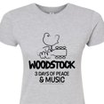 thumbnail image 3 of Woodstock - 3 Days of Peace & Music - Outline Drawing - Juniors Fitted Graphic T-Shirt, 3 of 5