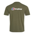 thumbnail image 2 of Berghaus Organic Front & Back Logo Mens Short Sleeve T-Shirt Khaki Green - M, 2 of 4