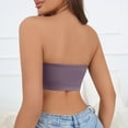 thumbnail image 5 of Wdgfv Womens Wireless Strapless Bandeau Bra Bralettes Seamless No Padded Tube Top Bra Purple L, 5 of 5
