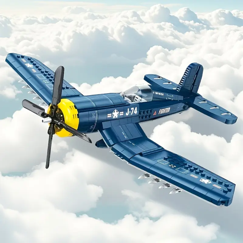 GZBrick WWII F4U Fighter Building Sets Compatible with Lego Military Model Kit for Adults Teens 767PCS
