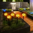 thumbnail image 6 of Aihimol Halloween Pumpkin Stakes Lights Outdoor squash Lawns Ground Lamp Pathway Marker Lights athway String Lights Waterproof for Halloween Lawn Walkway Driveway Markers Lighting, 6 of 8
