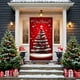 thumbnail image 5 of Christmas Door Set Door Width Door Curtain Holiday Party Decoration Christmas Tree Door Hanging Door Cover Decoration, 5 of 6