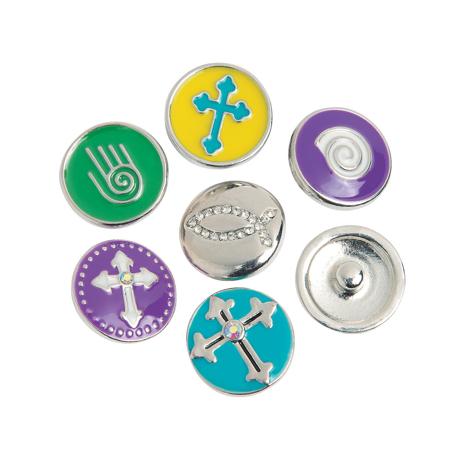 Religious Snaps Craft Supplies 6 Pieces