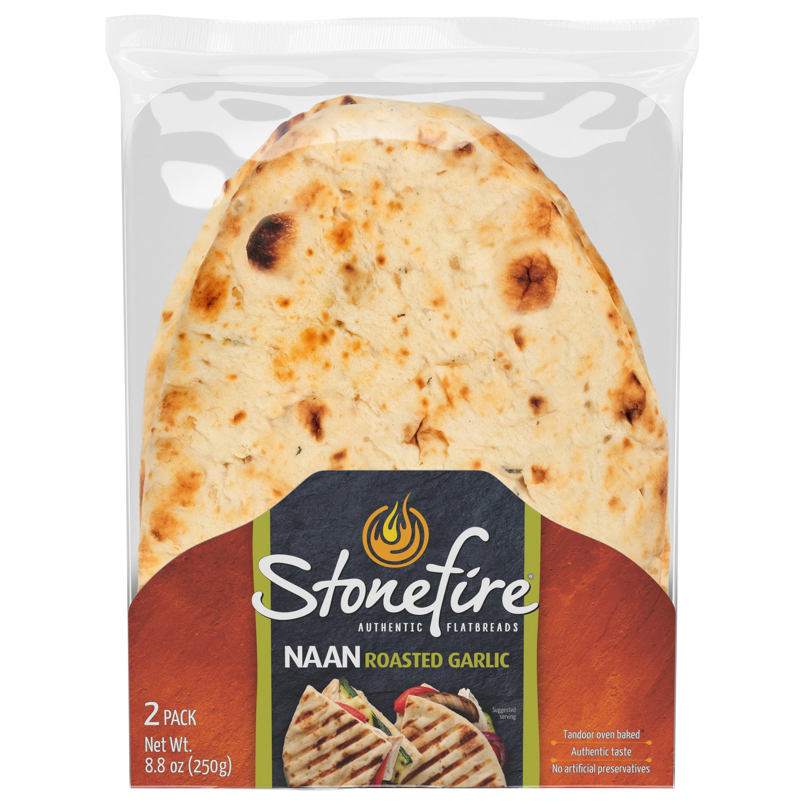Stonefire® Roasted Garlic Naan, 8.8 oz. 2 Count