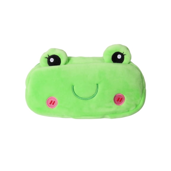 Cute Cartoon Plush Animal Pencil Cases, Spacious Zipper Pouch, Cute Stationery Organizer For Boys & Girls Classroom Use (Frog)