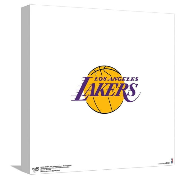 Gallery Pops NBA Los Angeles Lakers - Primary Logo Canvas Wall Art, Unframed Version, 12" x 12"