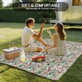 thumbnail image 4 of Vintage Flowers Outdoor Rug for Patio/Deck/Porch, Non-Slip Large Area Rug 6 x 9 Ft, Spring Pink Green Floral Country Leaves Birds Indoor Outdoor Rugs Washable Area Rugs, Camping Rug Carpet Runner, 4 of 8