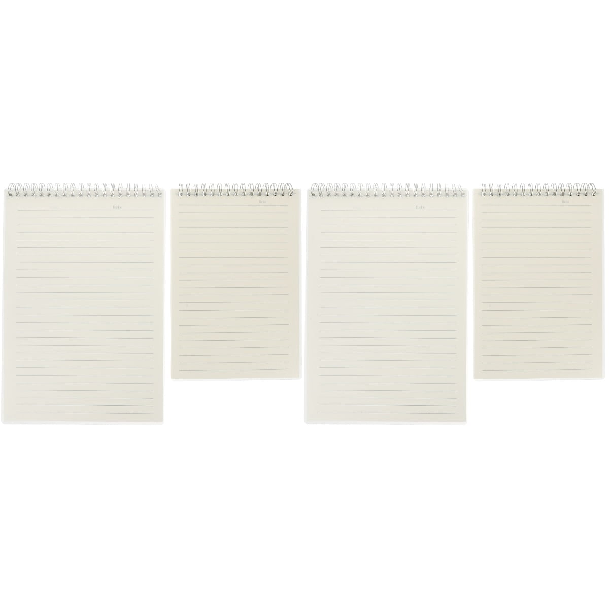 Worgeous 4-Pack Small Spiral Notebook Set for Office, Students, Journaling, Study Notes, and Daily Writing
