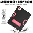thumbnail image 5 of Dteck Case for Apple iPad Air 4th Generation 10.9-inch 2020 Released ,Shockproof Rubber Hybrid 3-Layer Protection Hard PC Kickstand Back Cover (no screen protector),Black+Rose, 5 of 6