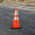 thumbnail image 6 of Towallmark 6 Pack 28 Inch, Traffic Safety Cones, Orange PVC Construction Cones with Reflective Collars, Parking Lot Cones for Road Traffic Control, Driveway Safety, 6 of 8