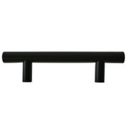 50 Pack Kitchen Cabinet Handles T Bar Pulls Nickel Matte Black Stainless Steel Furniture Drawer Pulls Cupboard 3.8 in Hole Center 59 in Length