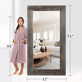 Modern Rectangle Solid Wood Wide Edge Fulllength Mirror Body Mirror 71