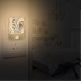 thumbnail image 2 of Yayeee 2-Pack Plug in LED Night Lights with Light Sensors Motion Detectors, Peacock Feather, 2 of 7