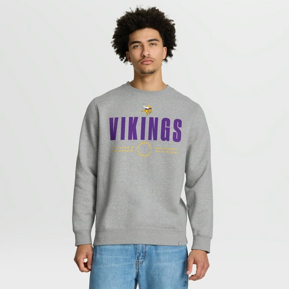 Men's Fanatics Heather Gray Minnesota Vikings Direct Handoff Legacy Pullover Sweatshirt