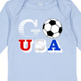 thumbnail image 4 of Inktastic Go, USA- Soccer, Football Boys or Girls Long Sleeve Baby Bodysuit, 4 of 5