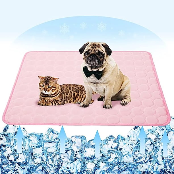 Esterilla de enfriamiento automático para perros y gatos, almohadillas de enfriamiento lavables para mascotas, manta para dormir, esterilla para dormir de seda helada, cama para dormir transpirable