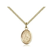 BONYAK JEWELRY Gold Filled St. Margaret of Cortona Pendant 1/2 x 1/4 inches with Gold Filled Lite Curb Chain