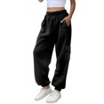 thumbnail image 2 of yunLCZ Women's Casual Plus Size Pants Fashion Pants For Women Casual Gradient Print Bottom Sweatpants Pockets High Waist Sporty Gym Athletic Fit Jogger Pants Trousers Casual Lounge Sweatpants, 2 of 4