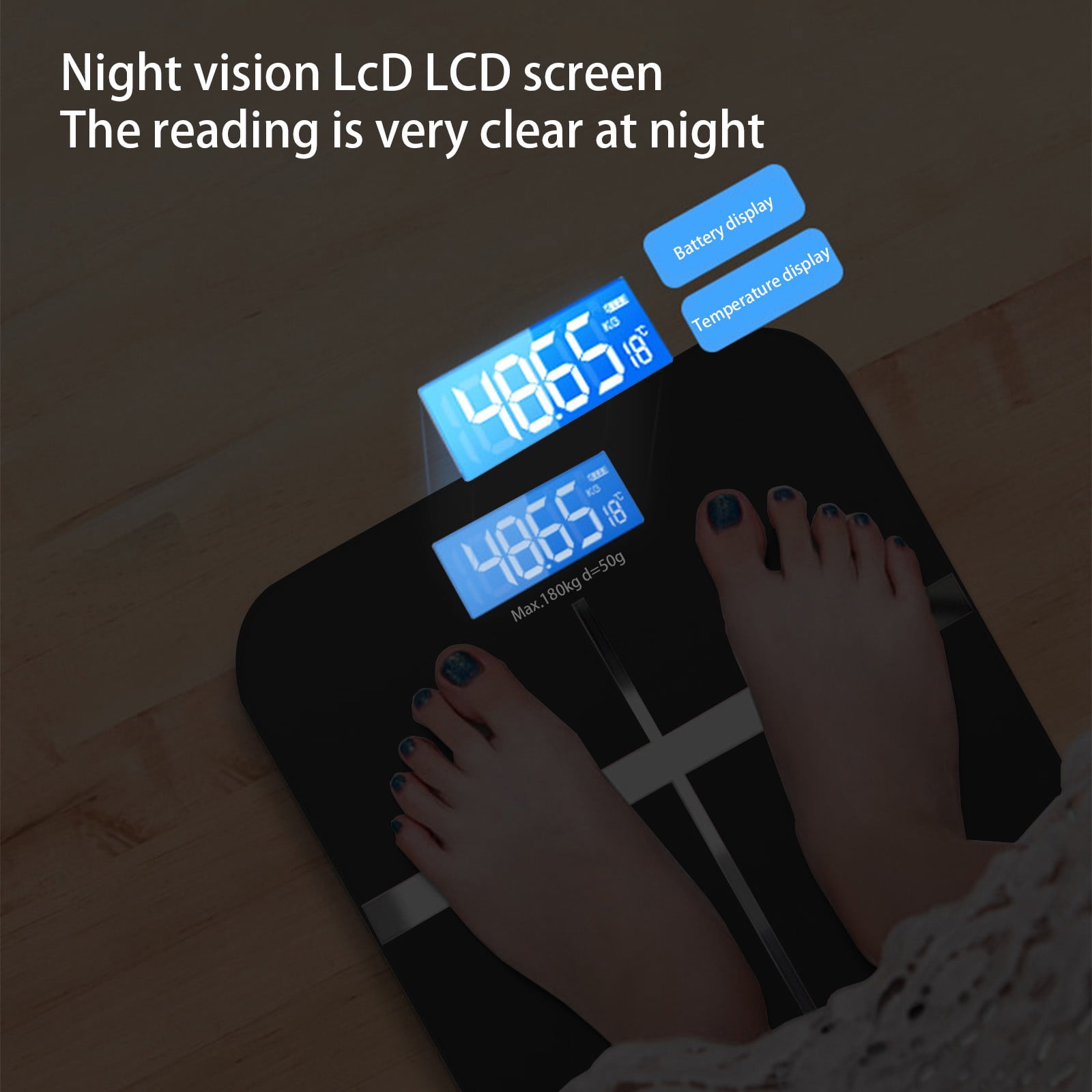 Up to 40% off Gifts Oefntac Digital Scale Digital Bathroom  Scale,Rechargeable Scale with High Strength Tempered Glass Scale LCD  Display High Precision Measurements for Daily Weight Check - Walmart.com, image size:1600x1600
