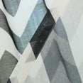 thumbnail image 2 of Quality Home Faux Sheer Gauzy Linen Chevron Print Curtain - 52" x 84" - Black (Set of 2 Panels), 2 of 3