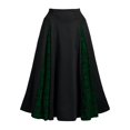 thumbnail image 2 of FcBaudy Robe de Cour, Robes pour Femmes, Robes d'Été pour Femmes Femmes Grande Taille Dentelle Patchwork Taille Haute Jupe Midi Gothique Jupe Plissée Robe de Cour, 2 of 6