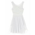 thumbnail image 5 of iEFiEL Womens Cutout Back Asymmetric Ballet Lyrical Dance Leotard Dress White Medium, 5 of 7