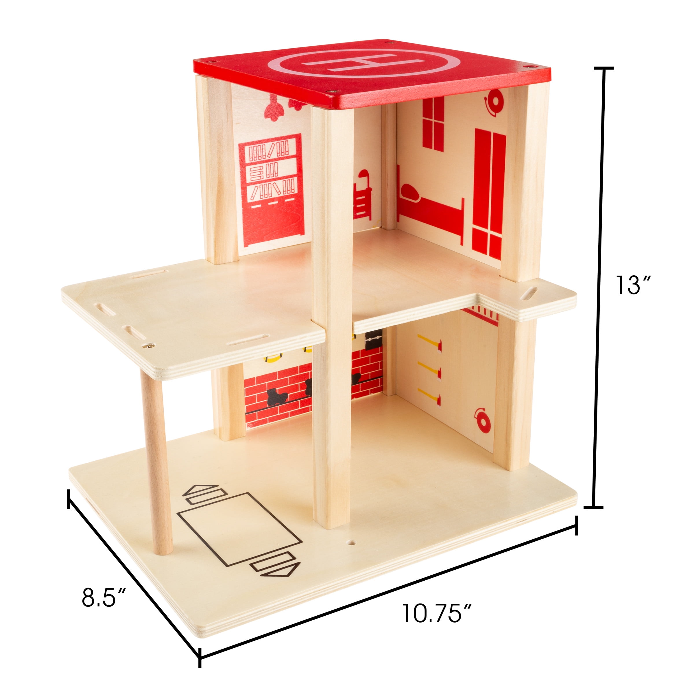Wooden firehouse playset sale