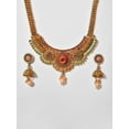 thumbnail image 4 of Sohi Gold-plated Blue Stone Studded Beaded Jewellery Set, 4 of 4