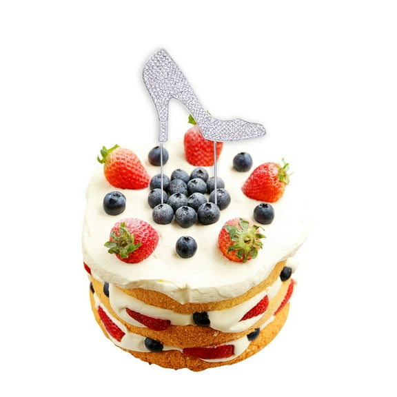 WHAMVOX  Rhinestone Cake Picks Food Decoration Supplies Bride Silver