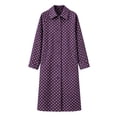 thumbnail image 5 of Hzzrkos Women's Polka Dot Long Coat, Lapel Collar Button Front Long Sleeve Casual Overcoat, Printed Lightweight Outerwear for Everyday Wear and Layering, 5 of 5