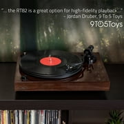 Fluance RT82 Reference High Fidelity Vinyl Turntable Record Player with Ortofon OM10 Cartridge, Speed Control Motor, High Mass MDF Wood Plinth, Vibration Isolation Feet - Walnut