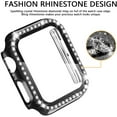thumbnail image 6 of BXUXOHS (1/3Pack) Bling Cover for Apple Watch Case 38mm 40mm 41mm 42mm 44mm 45mm Women, Tempered Glass Screen Protector Diamonds Full Protective Bumper Accessories for iWtch Series 8 7 SE 6 5 4 3 2 1, 6 of 9